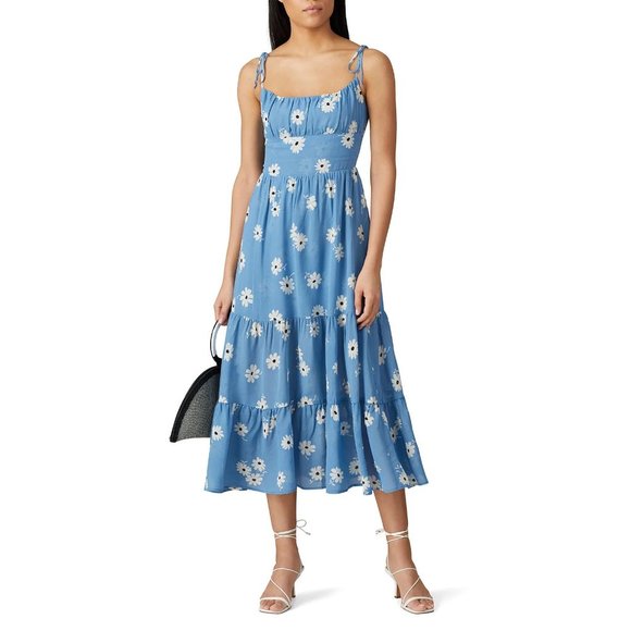 Reformation Sky Blue Daisy Midi Dress - Picture 13 of 16